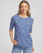 Chico's - Printed Elbow Sleeve Tee
