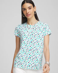 Chico's - Polka-Dot Crewneck Perfect Tee