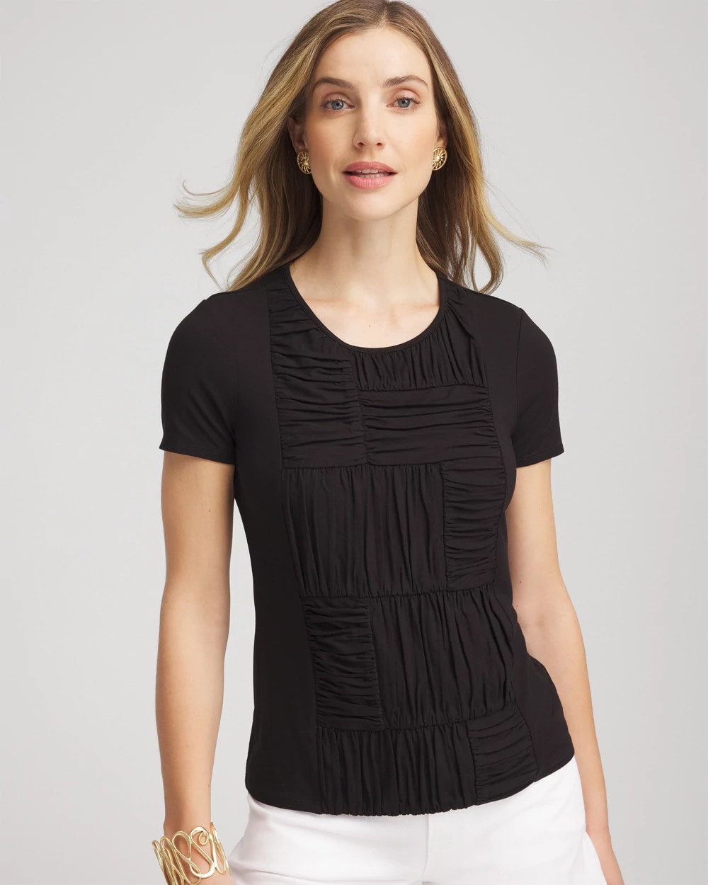 Chico's - Jersey Knit Ruched Front Tee