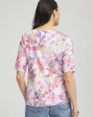 Chico's - Tropical Floral Pima Tee
