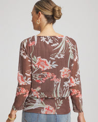 Chico's - Textured Banded-Hem Top