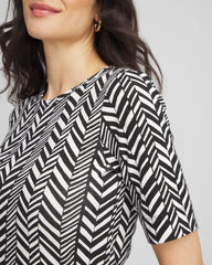 Chico's - Printed Classic Fit Pima Cotton Tee