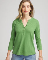 Chico's - Cotton Slub Henley Shirt
