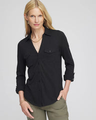 Chico's - Collared Henley Shirt