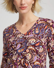 Chico's - Paisley Touch of Cool™ V-Neck Layering Tee