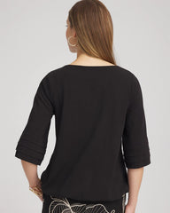 Chico's - Boatneck Bubble-Hem Top