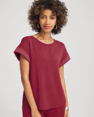 Chico's - Zenergy® Embellished Short-Sleeve Top
