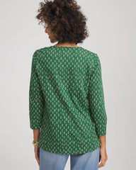 Chico's - Geo Cotton Slub Henley Shirt