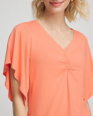 Chico's - Touch of Cool™ Handkerchief-Sleeve V-Neck Tee