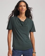 Chico's - Jersey Knit Cowlneck Tee