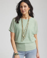 Chico's - Jacquard Banded Hem Top