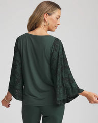 Chico's - Touch of Cool™ Burnout Angel-Sleeved Top