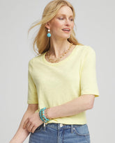 Chico's - Slub Elbow-Sleeve Tee