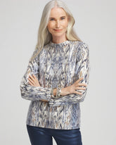 Chico's - Sequin Reptile Funnel Neck tee