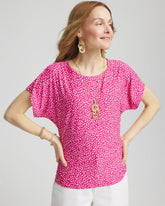 Chico's - Touch of Cool™ Cheetah Ruched Banded Hem Top