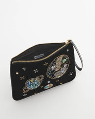 Chico's - Planets & Stars Velvet Pouch Wristlet