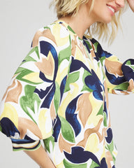Chico's - Mod Blooms Matte Satin Pullover