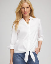 Chico's - Poplin Tie-Front Top