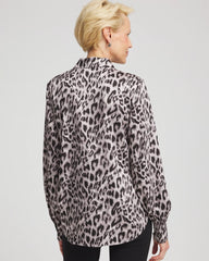 Chico's - Faux Silk Snowy Animal Shirt