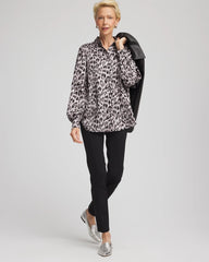 Chico's - Faux Silk Snowy Animal Shirt