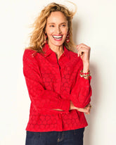 Chico's - Heart Eyelet Button Down Shirt