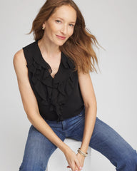 Chico's - Satin Ruffle Tank