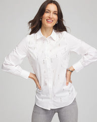 Chico's - Jeweled Poplin Shirt