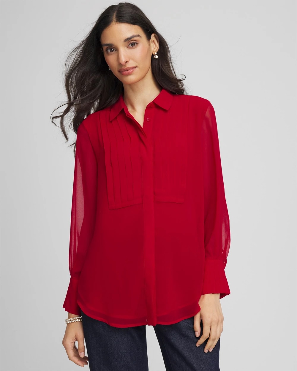 Chico's - Pintuck Georgette Tunic