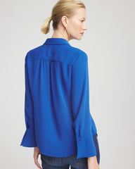Chico's - Ruffle-Trim Chiffon Blouse