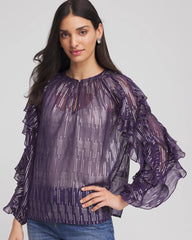 Chico's - Georgette Ruffle Sleeve Blouse