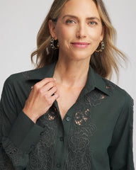 Chico's - Lace Cotton Voile Shirt