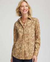 Chico's - No Iron™ Jacquard Scrolls Shirt