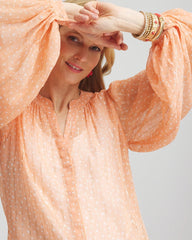 Chico's - Metallic Jacquard Blouse