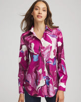 Chico's - No Iron™ Floral-Paint-Print Shirt