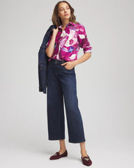 Chico's - No Iron™ Floral-Paint-Print Shirt