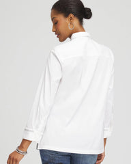 Chico's - Rhinestone Embellished Poplin Tunic