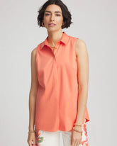 Chico's - No Iron™ Sleeveless Sateen-Stretch Shirt
