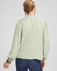 Chico's - Jacquard Georgette Peasant Blouse