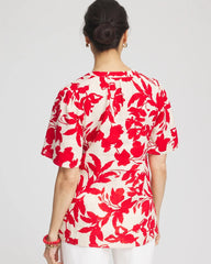 Chico's - Floral Linen Popover Shirt