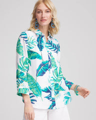 Chico's - No Iron™ Palm Print Linen Shirt