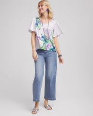 Chico's - Flutter Sleeve Satin Top