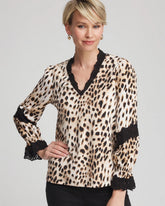 Chico's - Animal Print Long-Sleeved Top
