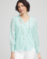 Chico's - Floral Soutache V-Neck Blouse