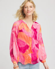 Chico's - Watercolor Classic Fit Chiffon Blouse