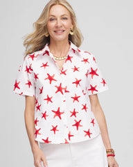 Chico's - Starfish Short Sleeve Swing Shirt