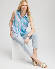 Chico's - No Iron™ Linen Tie-Front Sleeveless Shirt