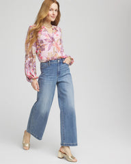 Chico's - Floral Georgette Pintuck Blouse