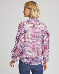 Chico's - Gingham-Print Georgette Blouse