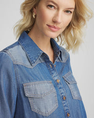 Chico's - Tencel™ Colorblock Classic-Fit Shirt
