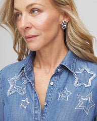 Chico's - Embroidered Tencel™ Denim Shirt